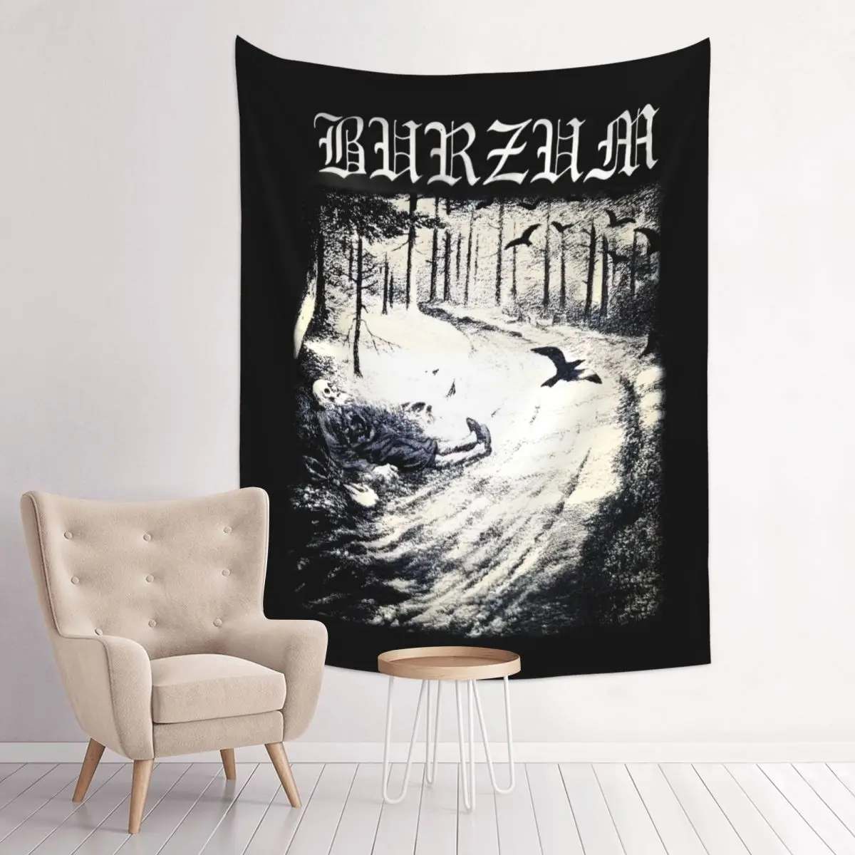 Burzum Band Rock Music Tapestry Hippie Polyester Wall Hanging Black Metal Decoration for Bedroom Beach Mat Mandala Wall Tapestry