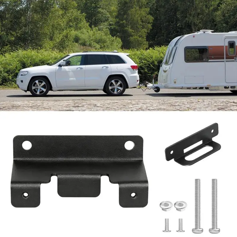 4-Pin Flat Trailer Wiring Harness Mounting Bracket Holder Kit With Screws & Nuts