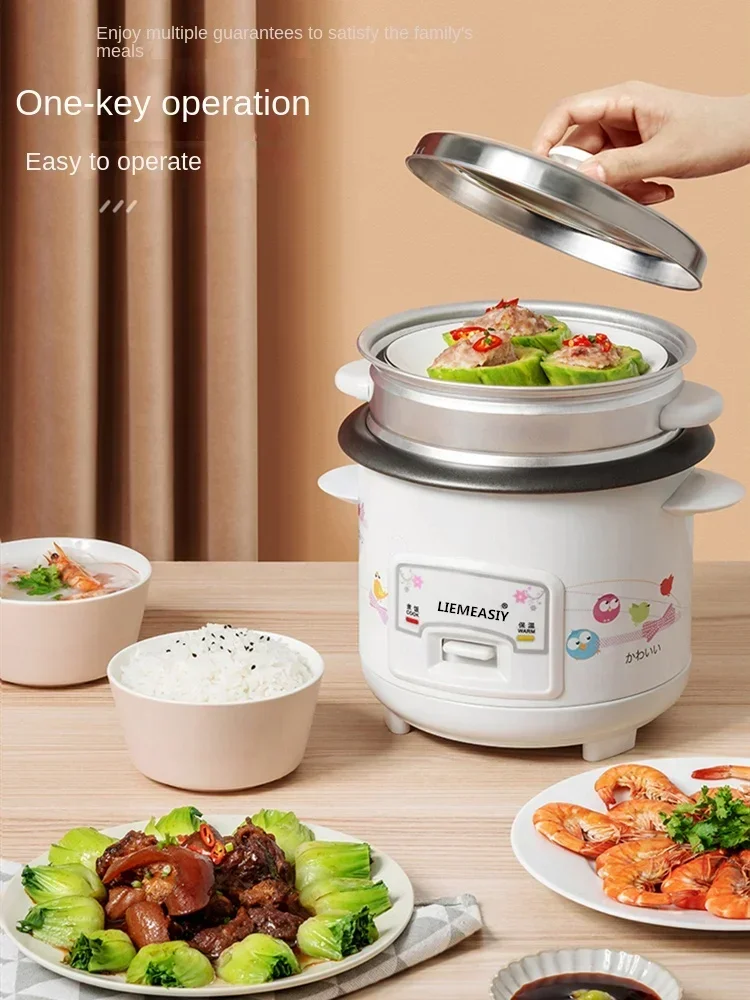 Mini fogão de arroz elétrico multifuncional, panela de arroz pequena, antiquado, para 1-5 pessoas, 5l, para arroz cozido no vapor, 220v