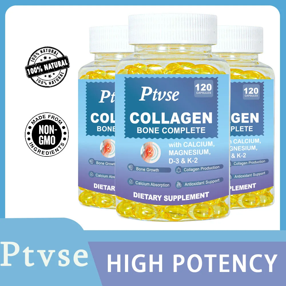 

Collagen Bone Complete Capsule with Plant Calcium & Magnesium Support Bone Growth Collagen Production & Calcium Absorption