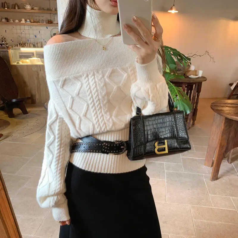 เสื้อสเวตเตอร์ไหมพรมคอวีทรงหลวมสไตล์เกาหลี รุ่นใหม่ ฤดูใบไม้ร่วง-ฤดูหนาว ปี 2025 แฟชั่นอเนกประสงค์