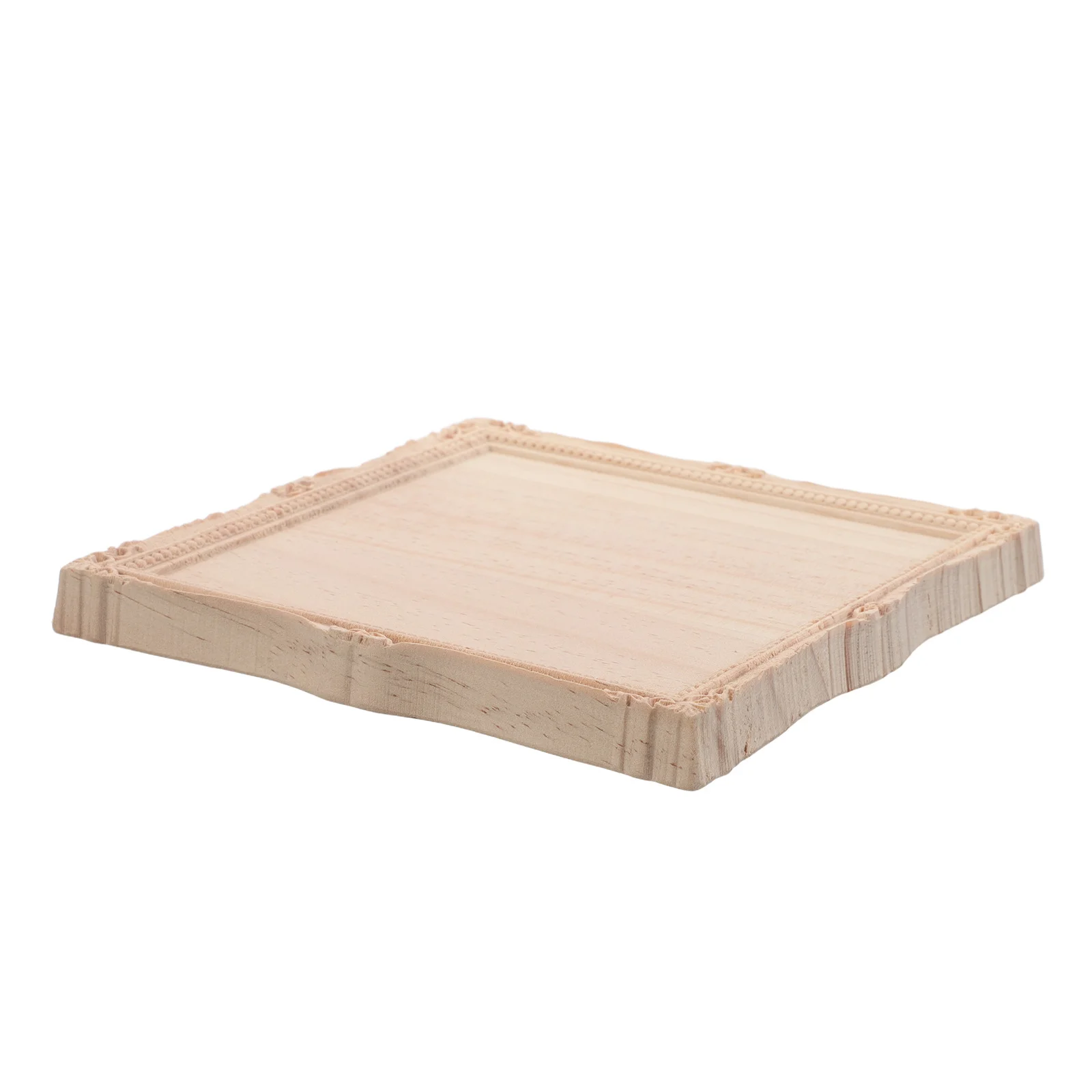 

European Carved Wood Frame Mirror Unpainted Wall Decor Accent Applique For Bathroom Living Room Vintage Home Decoration Party