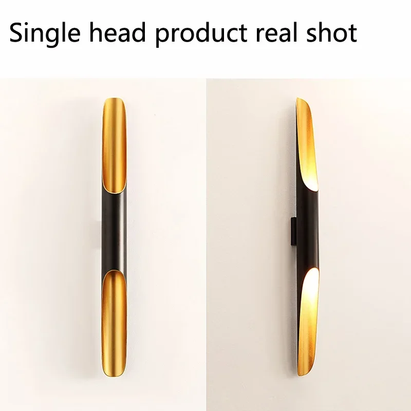 

Vintage Wall Light Creative Bamboo Shaped Personality Bar Lamp Cafe Dinning Room Bedroom Bedside Beveled metal