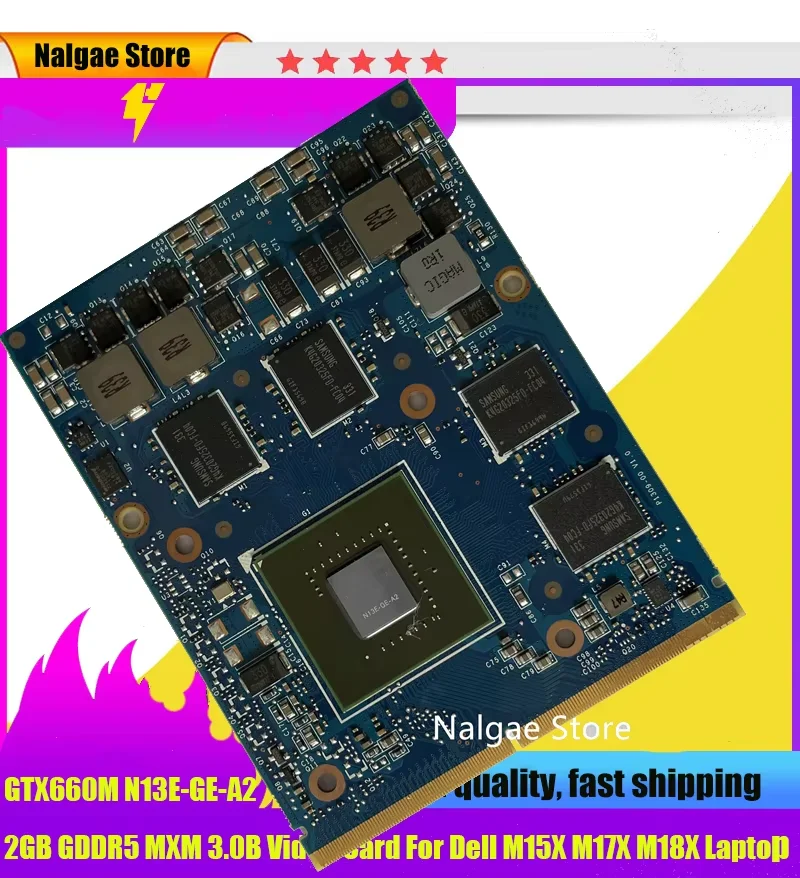 GTX 660M GTX660M 2GB GDDR5 Graphics VGA Video Card For Dell M17X R4 R5 M18X R2 R3 N13E-GE-A2 Fast Shipping