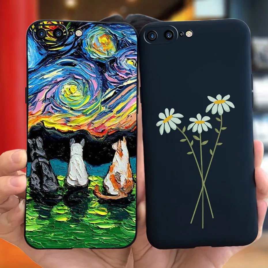 Case For iPhone 7 8 Plus iPhone7 iPhone8 Cute Cartoon Animal Printed Jelly Silicon Soft Phone Bumper For iPhone 7Plus 8Plus