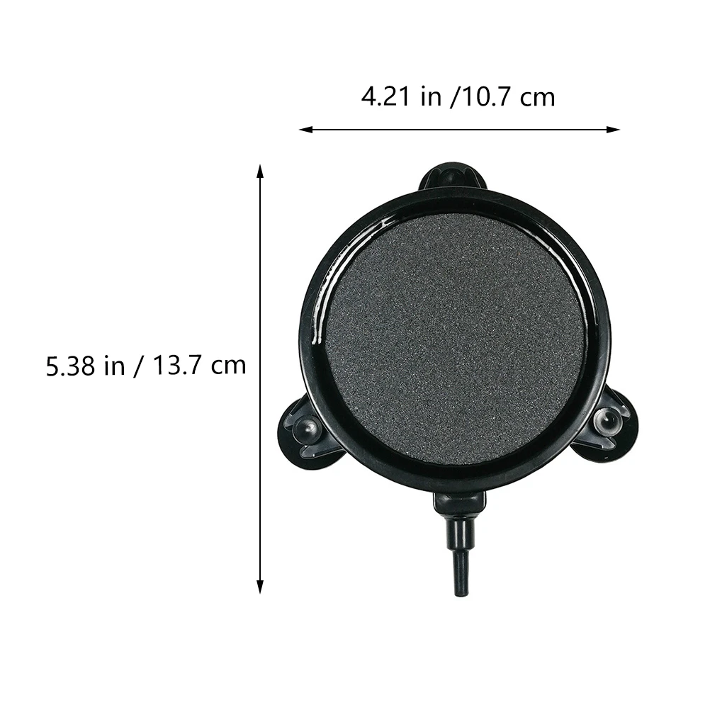

1pc Fish Tank Bubbler Air Stone Oxygen Diffuser for Aquarium Pond Black Round Suction Cup 24H Soak Durable Water Pump Fish Tank