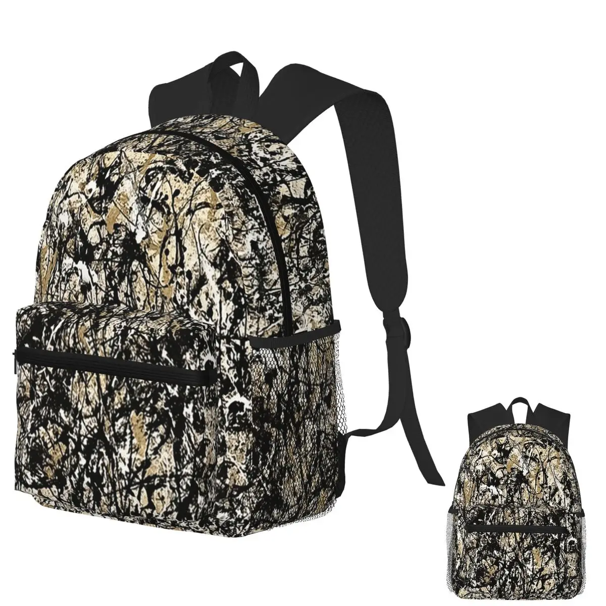 

Jackson Pollock Student Backpack School Bag Hiking Travel Daypack for Men Women Fashion Bookbag Shoulder Bags