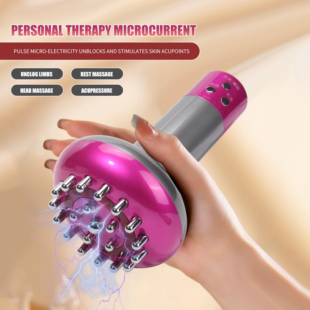 Electric Lymphatic Drainage Machine Meridian Body Massage Brush Microcurrent Anti Cellulite Guasha Physiotherapy Apparatus