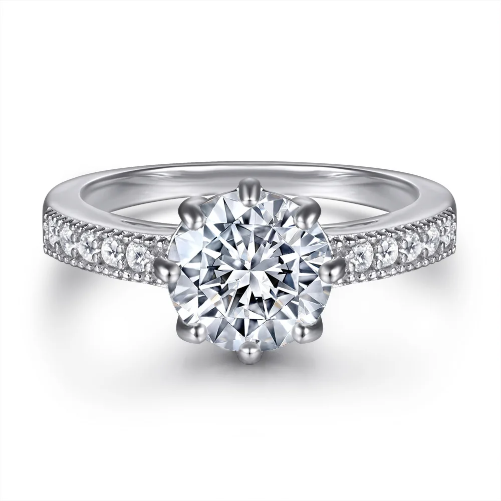 

S925 чистое серебряное кольцо из 18-каратного золота PT950 с платиновым бриллиантом в виде осьминога, 1 карат, с бриллиантами, не выцветает, обручальное кольцо