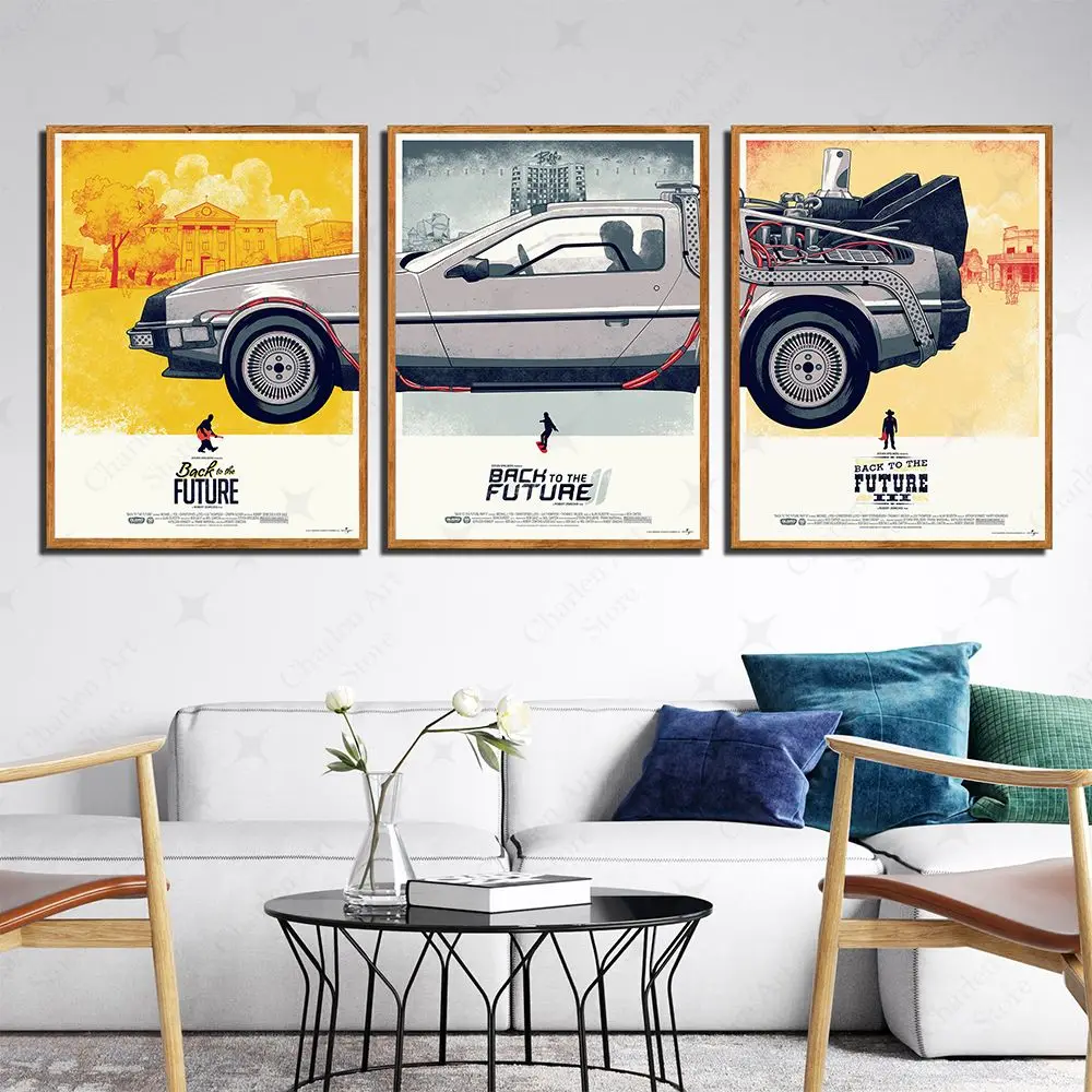 Vintage Movie Wall Art Picture Back To The Future Welcome To Hill Valley Print Art Canvas Poster For Living Room Home Decoration