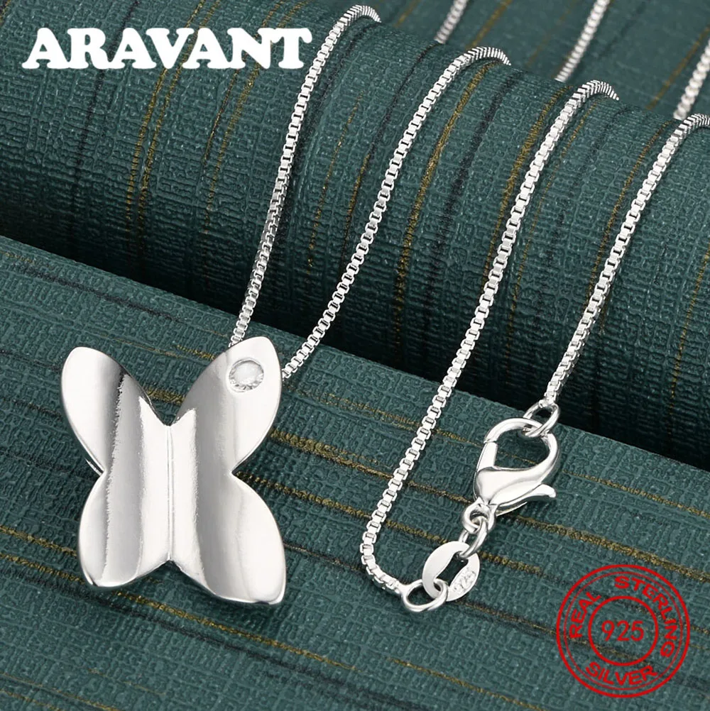 

Ожерелье-подвеска-бабочка из стерлингового серебра 925 пробы с инкрустацией цирконом: свежий и элегантный дизайн для женских обручальных украшений