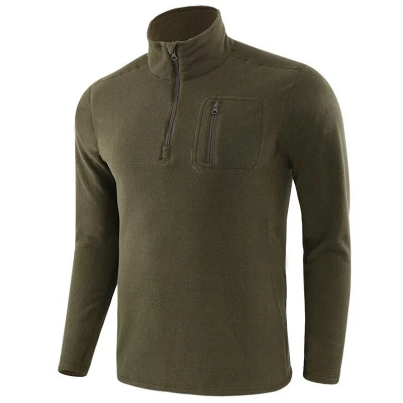 Suéter de lana de punto para hombre, Jersey cálido de cuello alto, Top con media cremallera, abrigo informal, a la moda, novedad de invierno, 2024