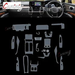 Kia Sorento MQ4 2021-2023 자동차 인테리어 센터 콘솔 투명한 자동차 슈트 PPF-TPU 보호 필름 안티 스크래치 액세서리