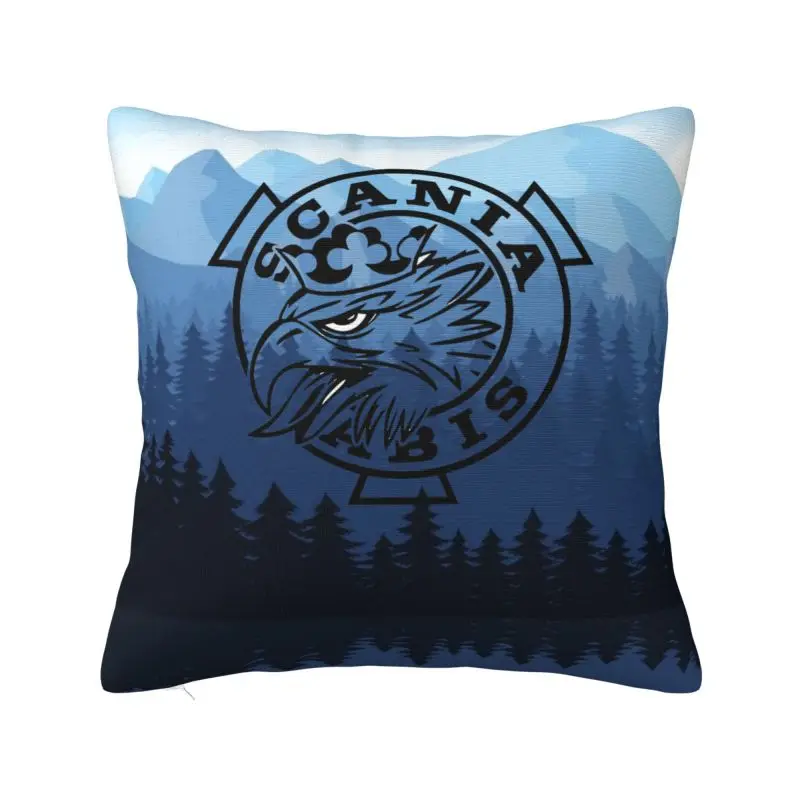 Custom Swedish Saabs Scanias Square Pillowcover Home Decorative Cushions Throw Pillow for Sofa Double-sided Printing