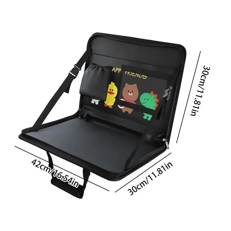 Folding Car Steering Wheel Tray Car Back Seat Notebook Small Table in-car Multi-functional Storage in-car Storage Device