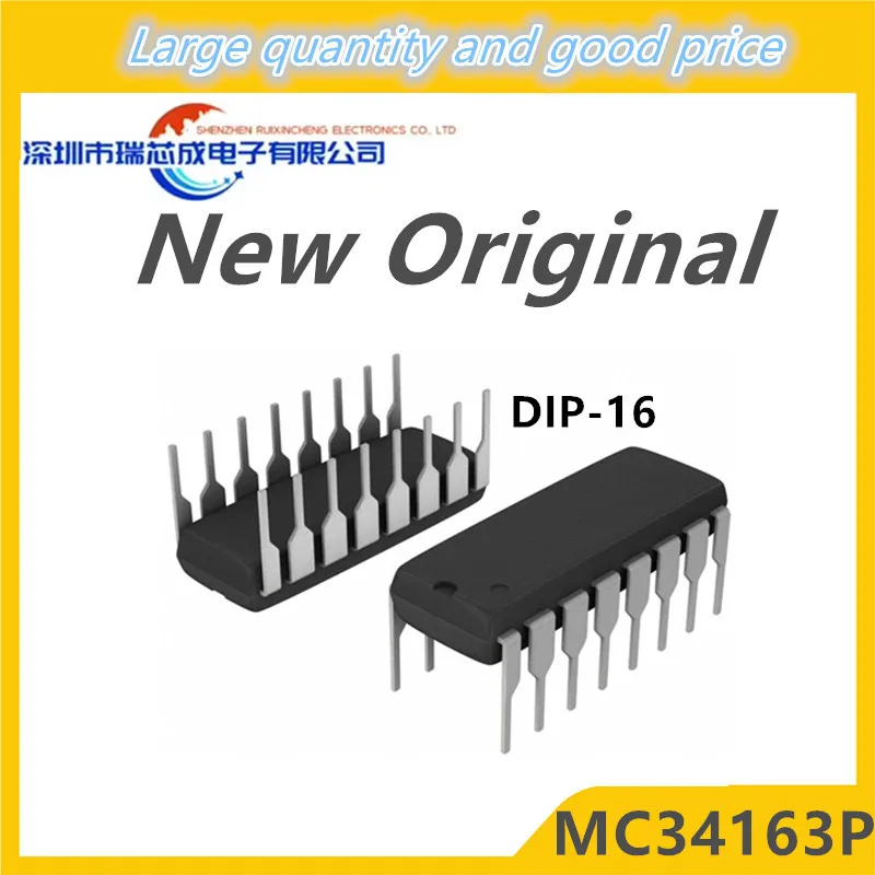 100% New 10 PCS MC34163P MC34163 34163 DIP16