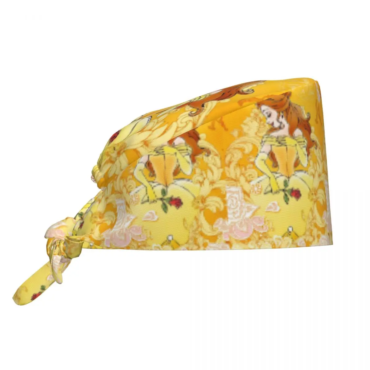 

Work Scrubs Hat Belle Beauty And The Beast Nurse Hats For Unisex Long Hair Working Cap Comfortable Graphic Medical Cap