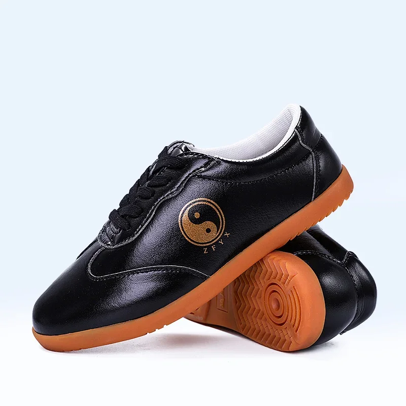 Summer Breathable Genuine Leather Kung Fu Tai Chi Shoes Martial Art Shoes Sneakers Breathable Soft Cowhide Men Women 2022