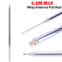 5.6M Stainless Steel Telescopic Whips M10 Thread Telescopic Antenna Radio Antenna for HF Radio V Antenna GP Antenna Yagi Antenna