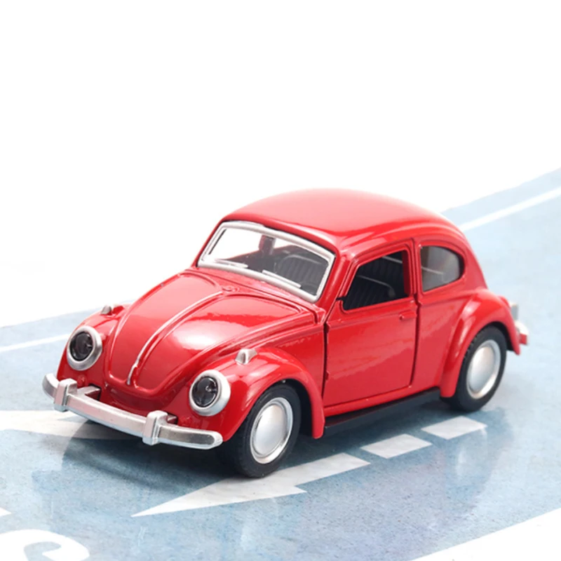 Beetle Vintage Classic Car Model,Kids Toy Car,Alloy Vehicle Model,Cake Decoration Accessories,1:36