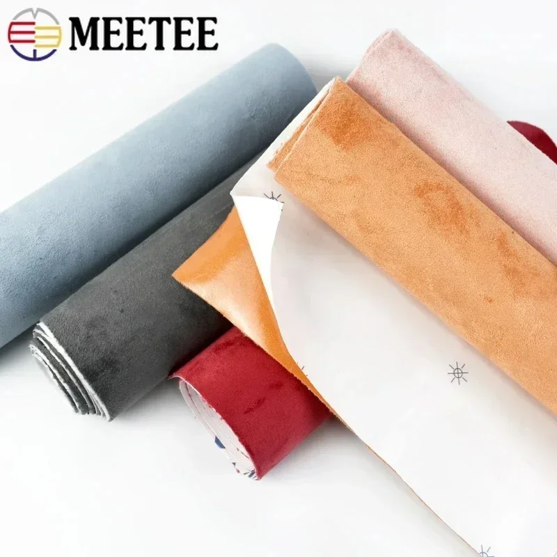 Meetee 20*30/70cm Suede Self-adhesive Fabric Stretch Cloth for Car Interior Repair Patch Adhesive Velvet Fabrics DIY Accessories