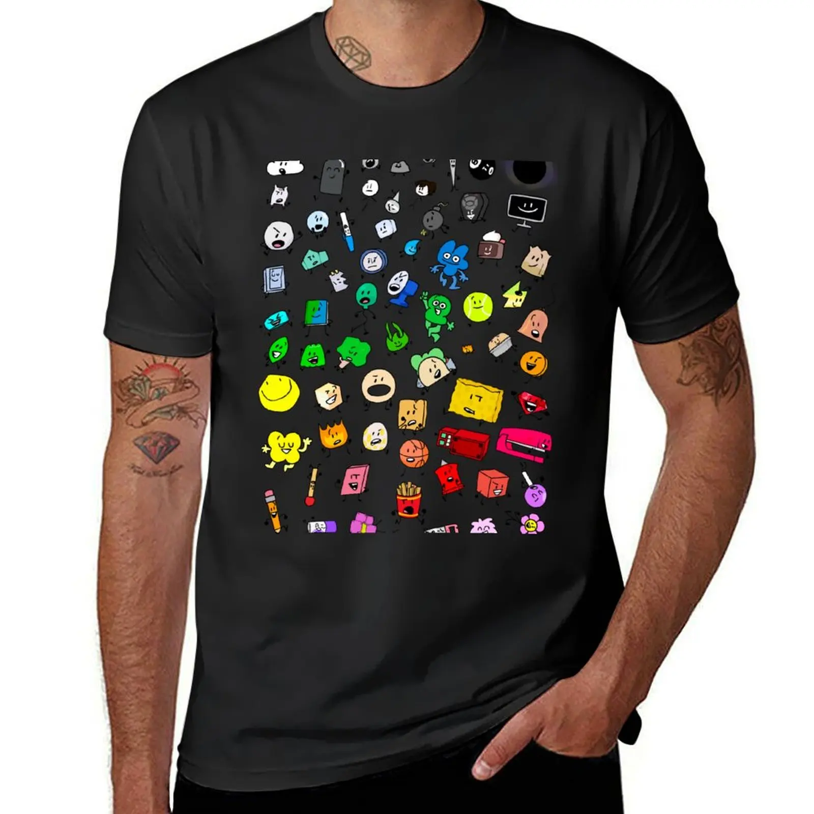 BFDI All Characters (Transparent) T-Shirt animal prinfor boys blacks oversizeds korean fashion sweat shirts, men