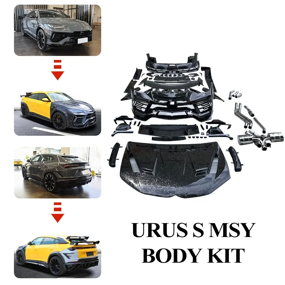 Car Styling Wide Body Kit For Lamborghini Urus S Upgrade MSY Limited Edition Bodykit Car Bumper Assembly Exhaust Tips Side Skirt