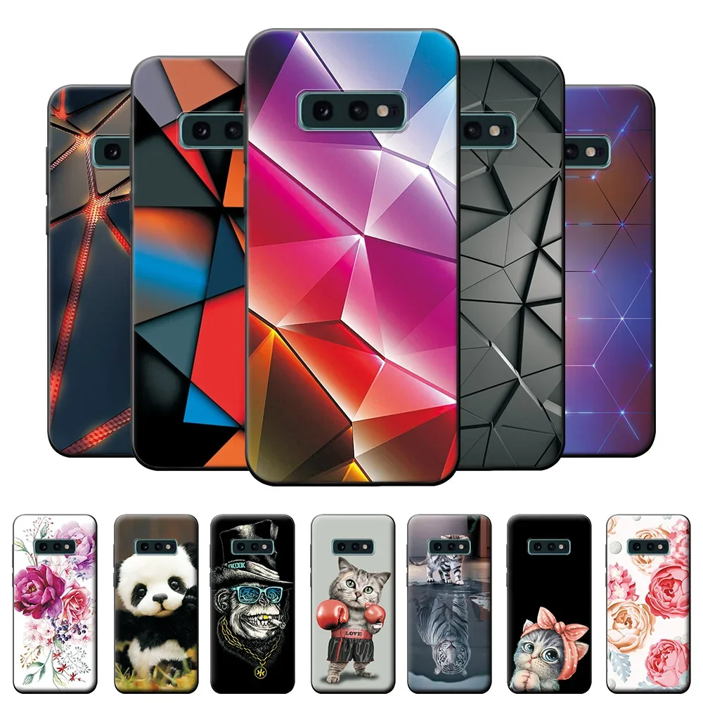 Funda trasera geométrica de silicona suave para Samsung Galaxy S10E, 5,8 ", S10E, S10E, S10 E