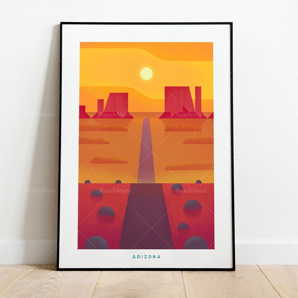 Delaware, Idaho, Connecticut, Idaho, Kansas, Iowa, Indiana, Alabama, Alaska, Arizona, Florida, Illinois, Colorado travel posters