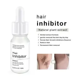 Inibe o crescimento do cabelo permanente indolor remoção do cabelo spray parar o crescimento do cabelo inibidor encolher poros pele suave reparação essência