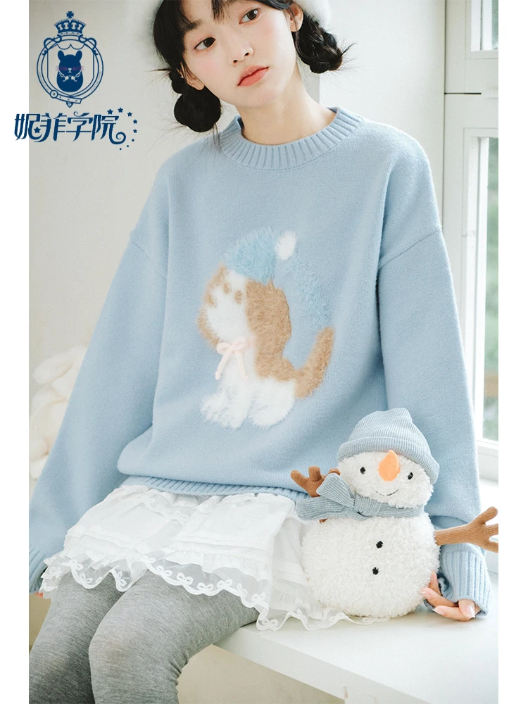 thiened-f-high-collar-dog-pattern-sweater-for-girls-and-teens-autumn-winter-faionable-inner-and-outer-wear-school-orm