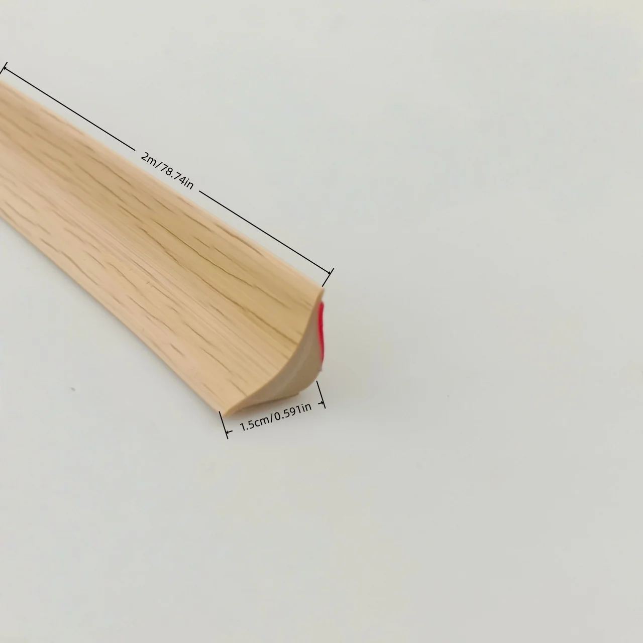 1 2m/78.74in flexible self-adhesive PVC corner wire, triangular wall decoration strip, suitable for indoor corner decoration