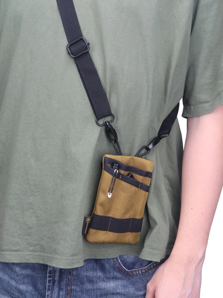 Paquete de cintura para herramientas tácticas al aire libre, bolsa de almacenamiento EDC de camuflaje de tela Oxford, Mini kit de herramientas pequeño, bolsa de almacenamiento para llaves y tarjetas y monedas