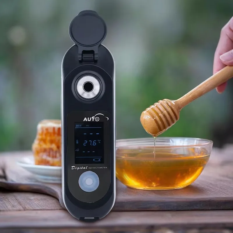Manufacturer's Digital Sugar Juice Refractometer 0-90% Brix Precision Measurement ATC Function for Sugary Beverages and Foods