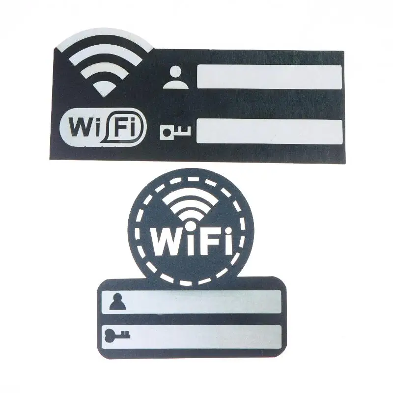 Home Simple Design Wooden Password Sign For Wifi 1Pcs Erasable Plate With Marker Pen For Library Home Office