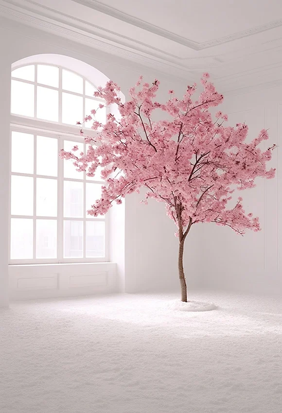 Mehofond Photography Backdrop Maternity Engagement Party Pink Flower Natural White Window Shadow Decor Background Photo Studio