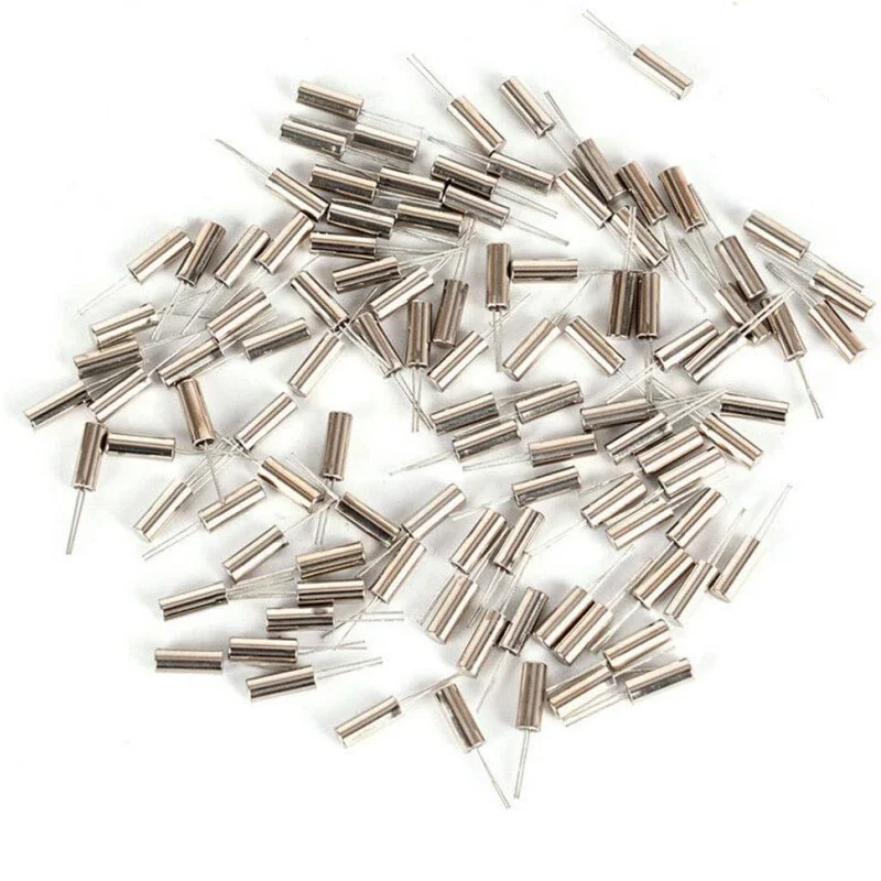 10PCS 32.768KHz Oscillator คริสตัลควอตซ์ 32.768 KHZ 32.768K 2*6 มม.กระบอกควอตซ์ Resonator 12.5pF ± 20ppm