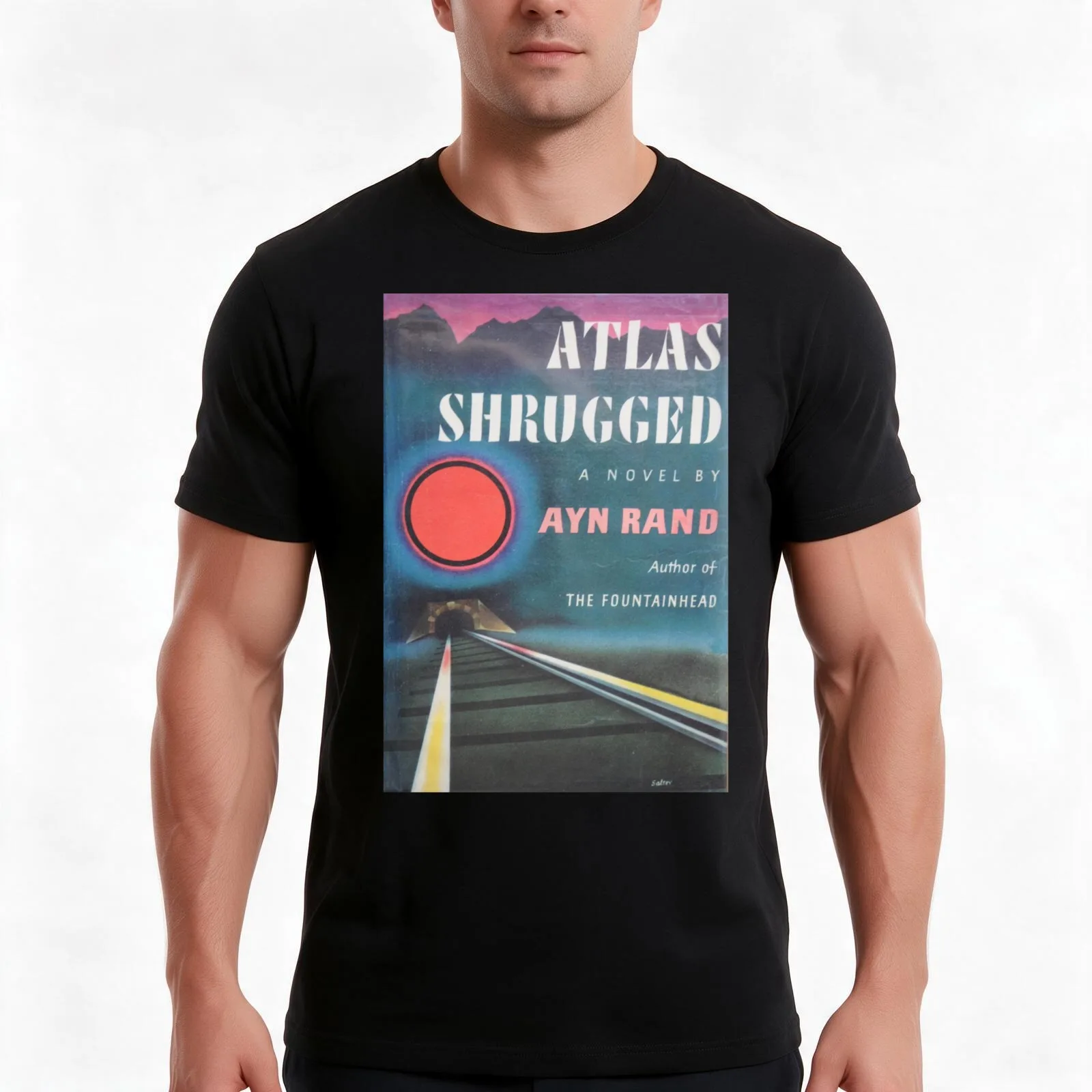 Atlas Shrugged T-Shirt Summer Casual Cotton Tee Oversized Streetwear Tops Vintage Graphic Print Loose Fit Short Sleeve