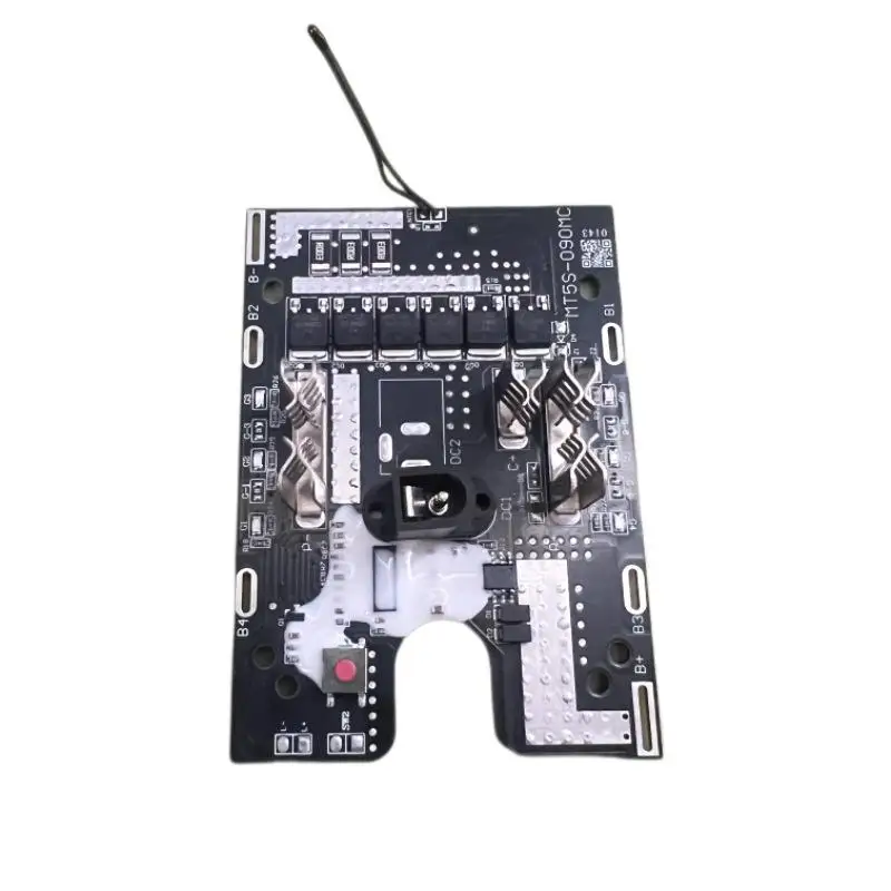 1Pc 6MOS 21V 18650 Side Lights Protection Board With Temperature Control For Angle Grinding Machine Electric Scissors Hammer.