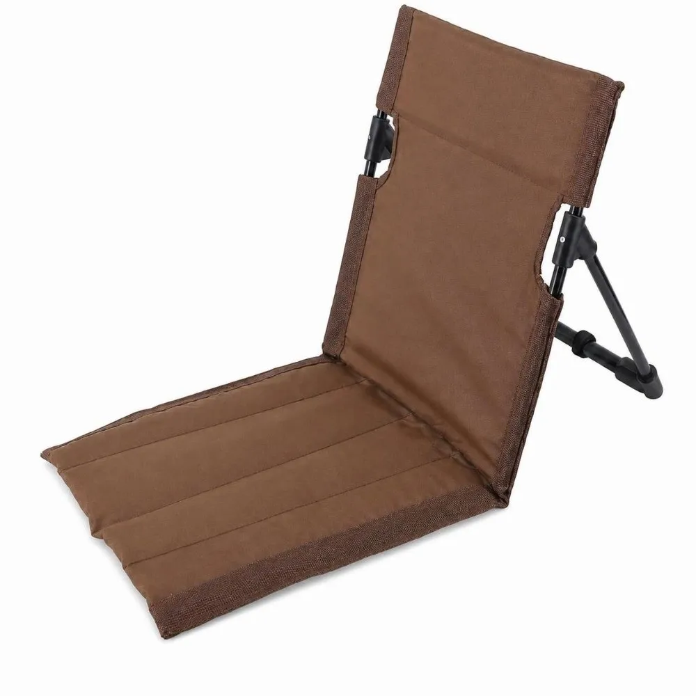 Portable Extended Backrest Beach Mat Lightweight Supportive Folding Lounge Chair Holder Included Outdoor Relaxation Seat Camping