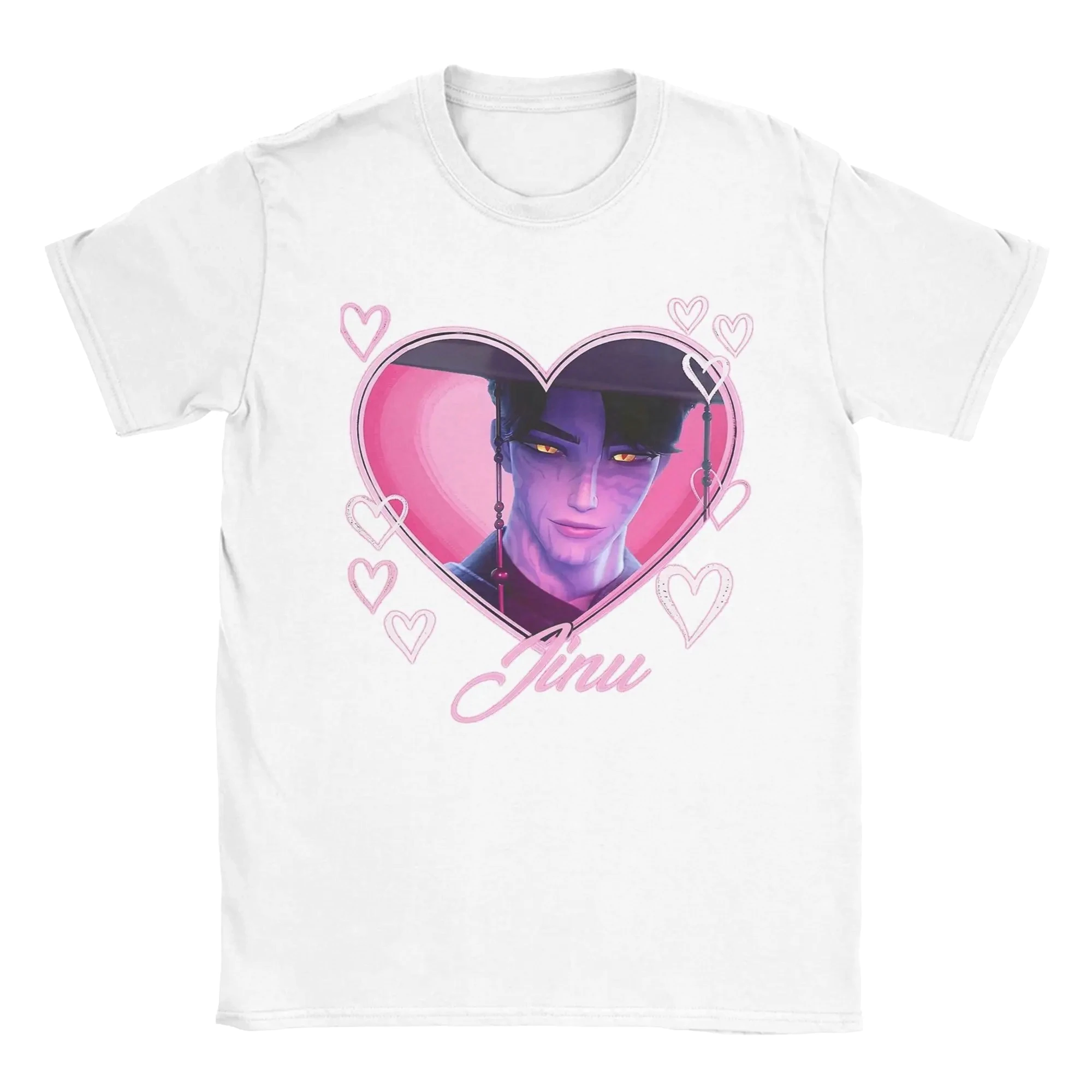 

Fashion Jinu Heart KPOP Demon Hunters Anime T-Shirt for Women Crewneck T Shirt Short Sleeve Tee Shirt Gift Idea Clothes