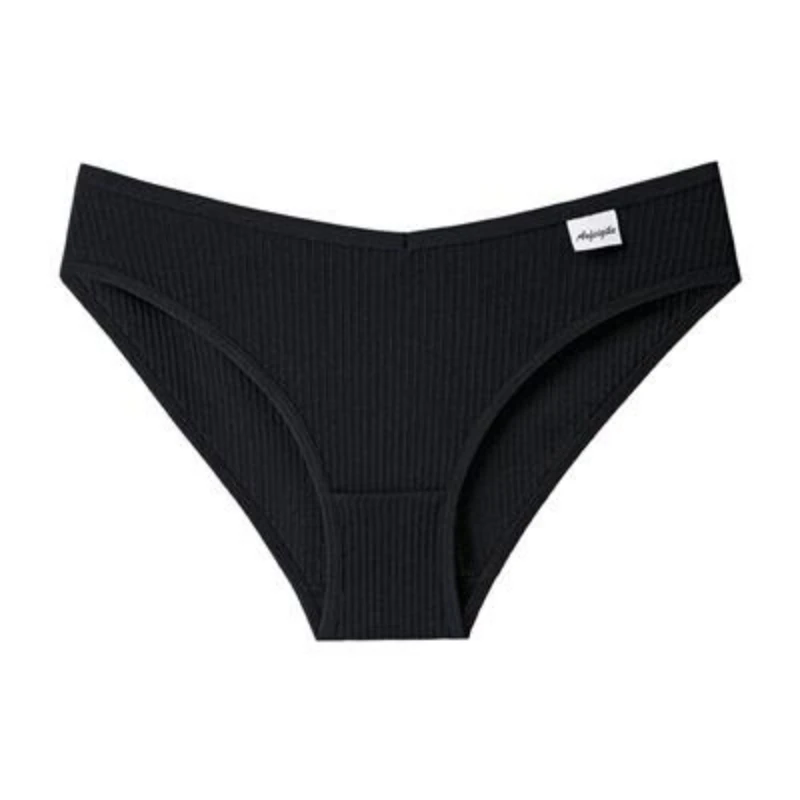 Women's Threaded Cotton Underwear Sexy Low Waisted Lady thong ventilation Cotton Crotch Female G-string Seamless Girls T-Back