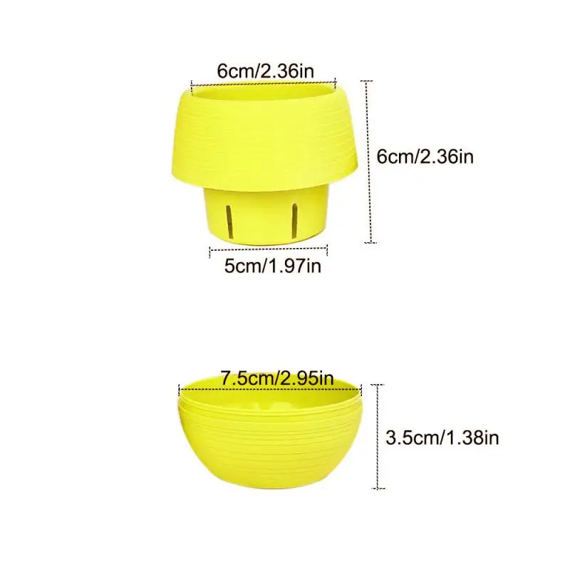 Mini Vasos De Plástico Para Casa E Decoração De Jardim, Eco-friendly, Vasos De Berçário, Plantas De Mesa, Suculentas Pote, 5PCs