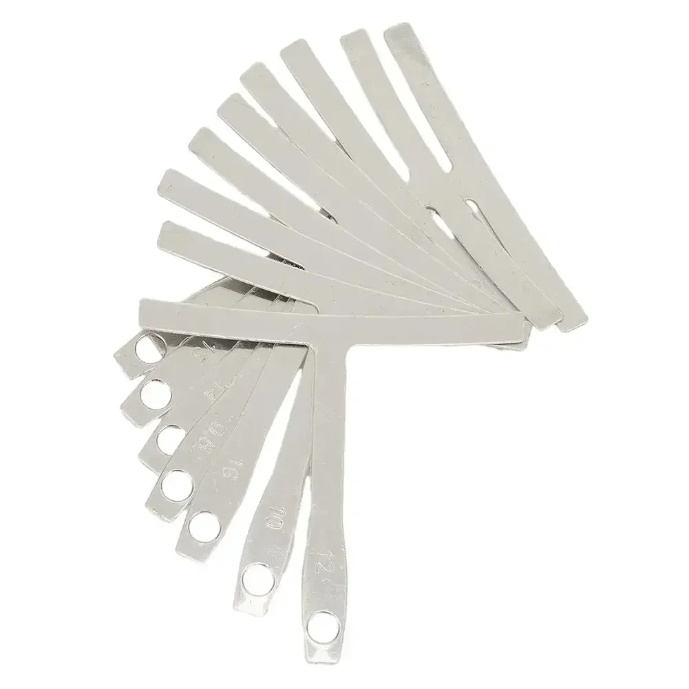 9Pcs Guitar Fretboard Arc Grinding Ruler Stainless Steel For Radius Gauge Neck Notched Straight Edge Builder Measure