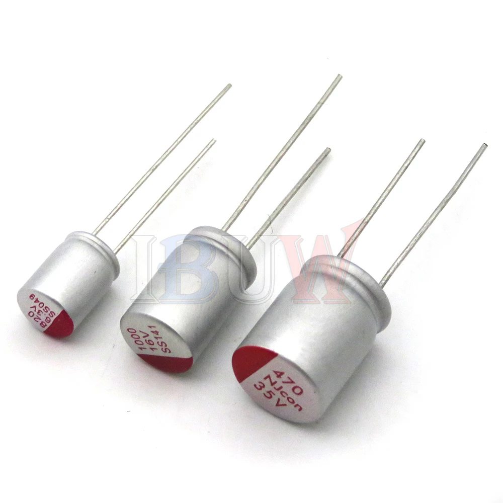 10PCS Solid Electrolytic Capacitor DIP Low ESR 6.3V 10V 16V 25V 35V 50V 63V 10UF 47UF 100UF 220UF 470UF 820UF 1000UF 1500UF