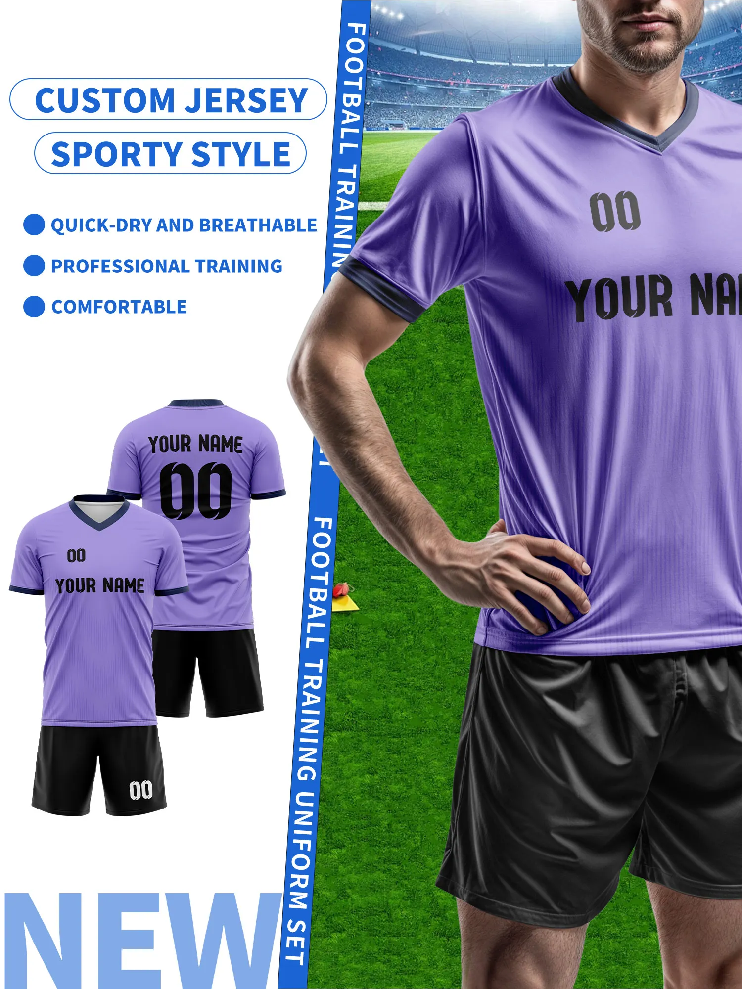 

Спортивные футболки с V-образным вырезом для мужчин и женщин 2026 года с индивидуальным именем и номером, быстросохнущие, модные, с технологией сублимации