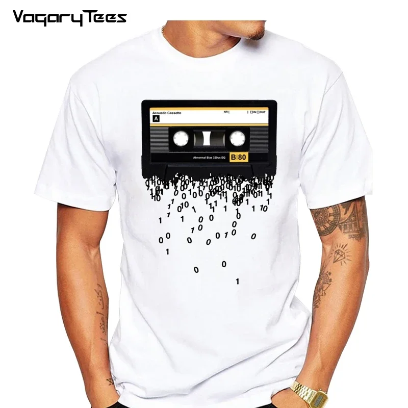 Newest 2022 Funny Retro cassettes Printed T-Shirt Men's Funny Creative 80's Music The death of the cassette tape Tshirt