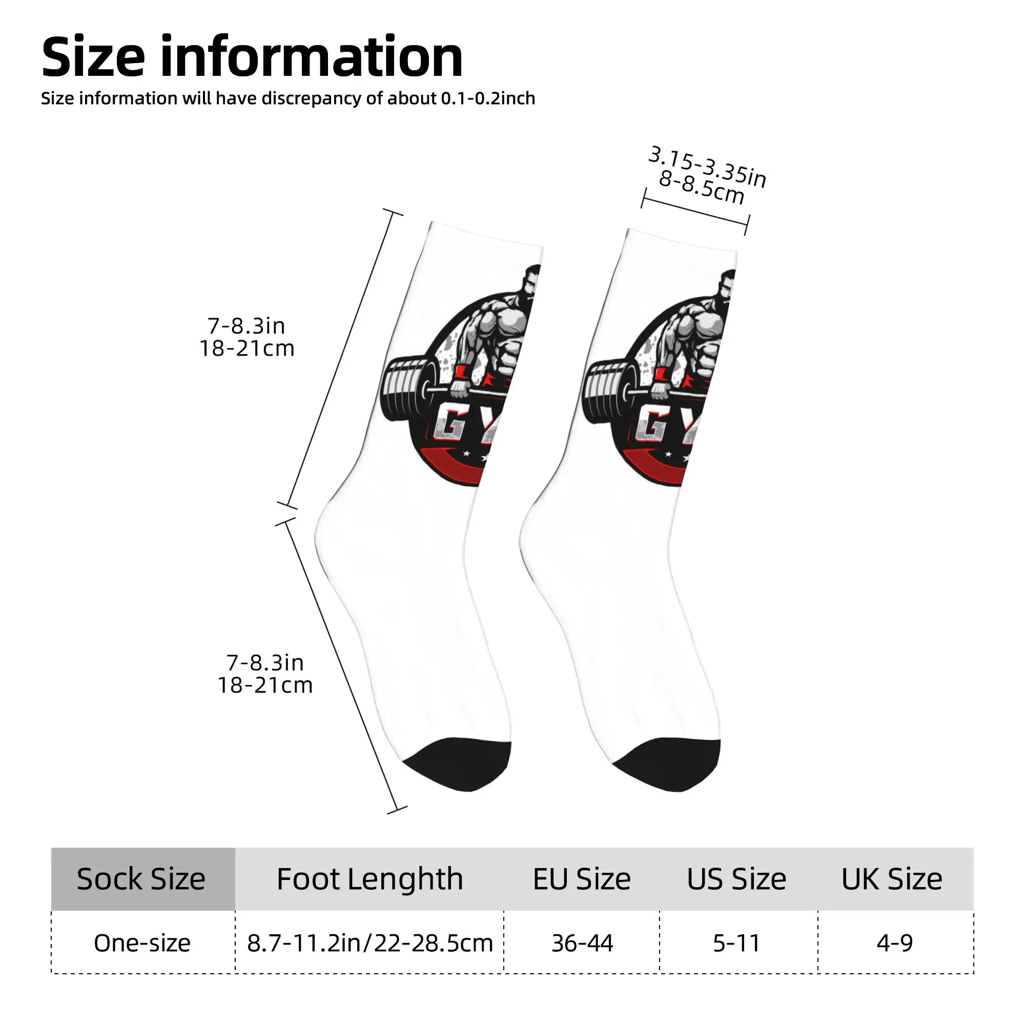 Custom Cute Bodybuilding Gym Socks Women Men Warm 3D Printed Fitness Muscle Football Sports Socks view 4