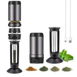 2 in1 Electric Cigarette Tobacco Filling Machine Dry Herb Grinder Kit Automatic Cone Rolling Paper Funnel Maker Gadgets for Men