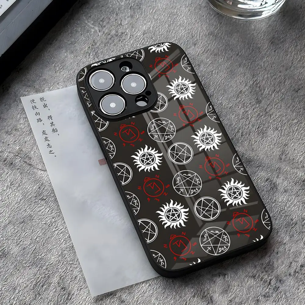 Supernatural TV Phone Case For IPhone 14 Pro Max 15 Pro 12 11 13 Mini X XR XS 16 Plus SE Tempered Glass Back Cover